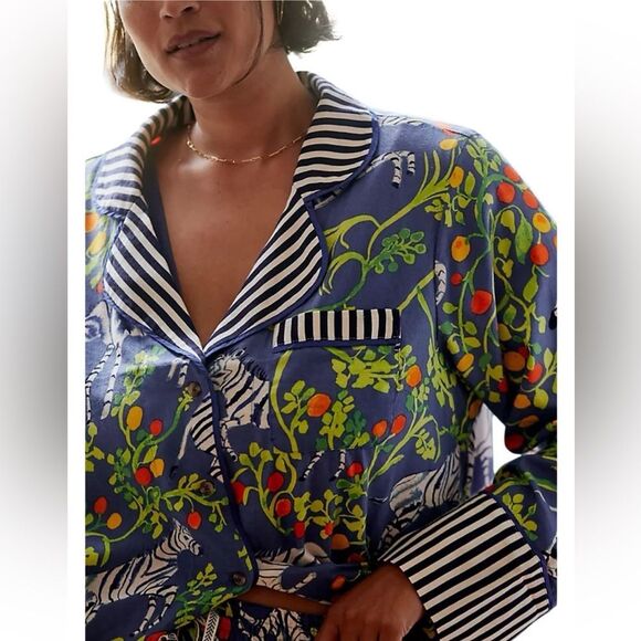 Olivia Wendel for Anthropologie Zebra Sleep Top - Picture 2 of 9